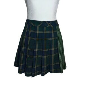 Sunday Best Plaid Pleated Skirt XS Grunge Revival, Dark Academia, Coquette Core